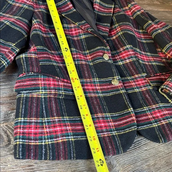 J. Crew tartan plaid 2 button school boy blazer wool NWOT size 14 - Picture 11 of 14